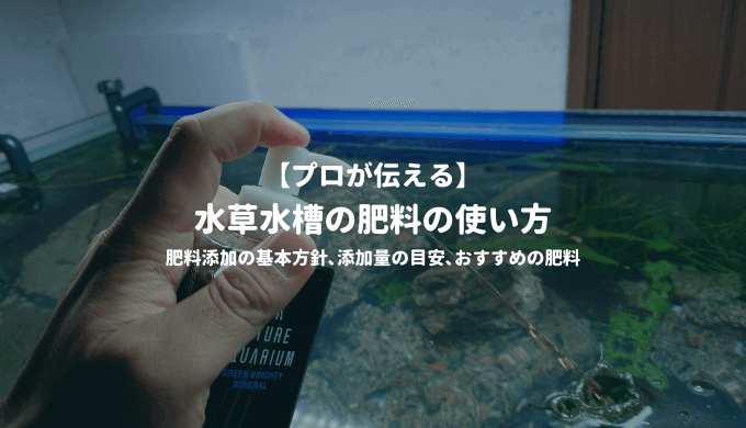 プロが伝える 水草水槽の肥料の使い方 ー肥料添加をする理由 添加量の目安 おすすめの肥料ー Ordinary Aquarium